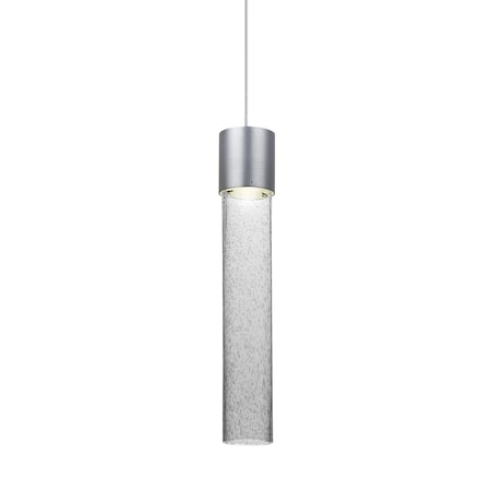 Wanda 12 Cord Pendant, Clear Bubble, Satin Nickel Finish, 1x3W LED